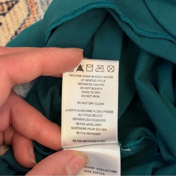 Lolë Teal Wrap Racer Back Casual Dress Women’s Size Medium - Picture 8 of 9